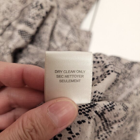 Rebecca Taylor Python Snake Skin Print Silk Wrap Ruffle Dress - Picture 9 of 9